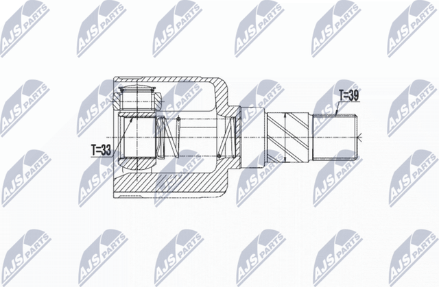 Шрус внутренний (граната) NTY для Renault Megane III 2008-2016. Артикул NPW-RE-115