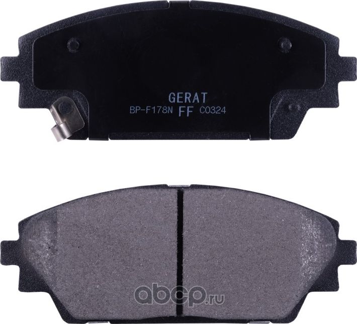 Тормозные колодки Gerat BP-F178N (передние) Normal Gerat. Артикул BPF178N