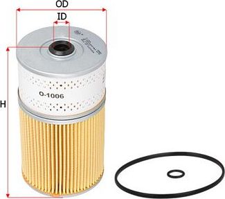 Масляный фильтр Sakura. Артикул O-1006