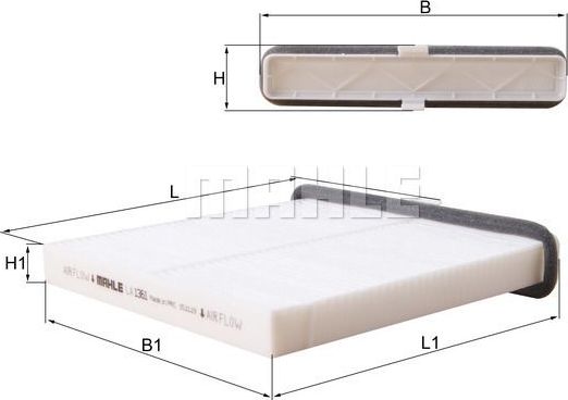 Салонный фильтр Mahle для Mazda CX-30 I 2019-2026. Артикул LA 1361