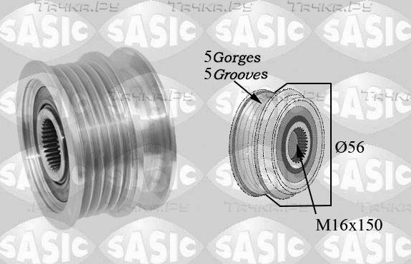 Муфта генератора обгонная Sasic для Nissan Micra K12 2005-2010. Артикул 1674006