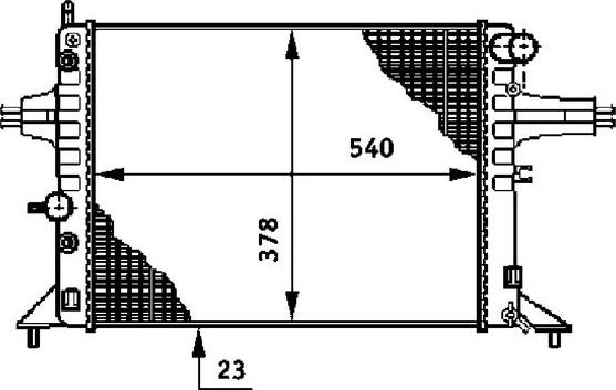 Радиатор охлаждения двигателя Mahle Behr. Артикул CR 650 000S