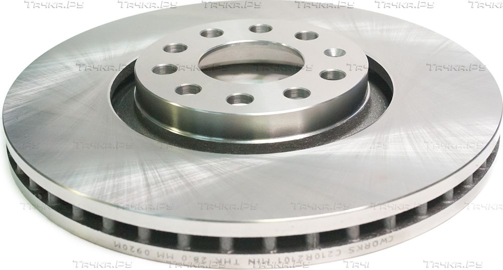 Тормозной диск Cworks передний для Audi A6 allroad I (C5) 2000-2005. Артикул C210R2101