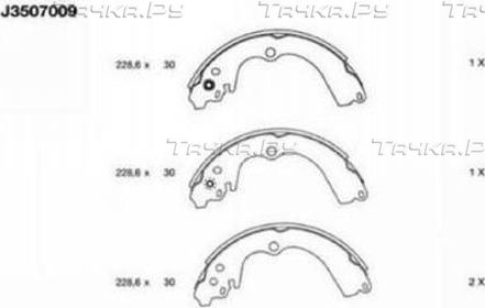 Тормозные колодки Nipparts задние для Subaru Forester II 2002-2008. Артикул J3507009