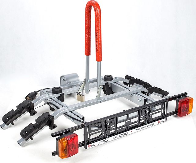 Автомобильный багажник Amos TYTAN 2 на фаркоп для перевозки 2-х велосипедов. Артикул titan2