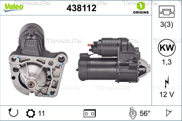 Стартер Valeo Origins New для Renault Megane I 2001-2003. Артикул 438112