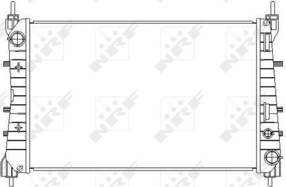 Радиатор охлаждения двигателя NRF (алюминий). Артикул 54503