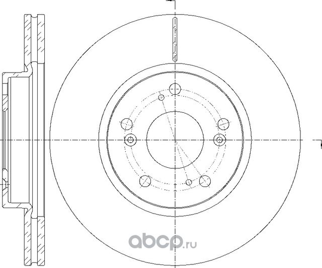 Диск тормозной вентилируемый (G-Brake). Артикул GR20350
