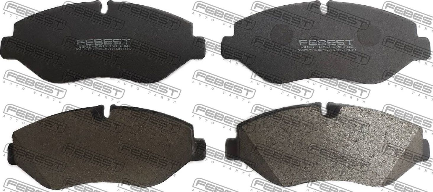 Тормозные колодки Febest. Артикул 3801-DAILIVF