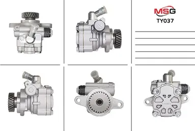 Насос гидроусилителя Toyota Land Cruser 100 98-> TY037 (MSG). Артикул TY037