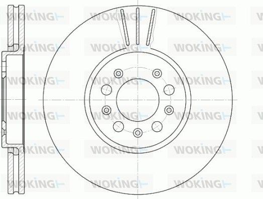 Тормозной диск Woking передний для Audi A3 I (8L) 1996-2003. Артикул D6544.10