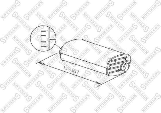 Глушитель Stellox для Renault Kerax 1997-2026. Артикул 82-03104-SX