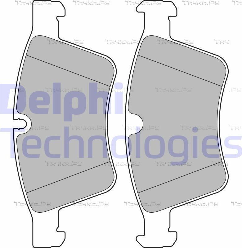Тормозные колодки Delphi (Low-Metallic) передние для Mercedes-Benz GL-Класс I (X164) 2006-2012. Артикул LP2139