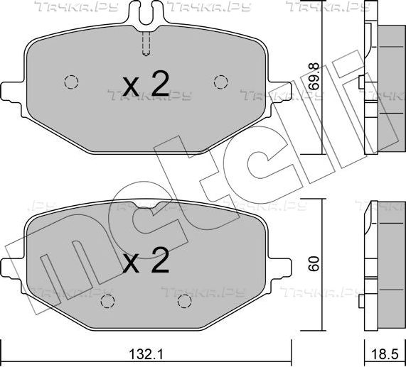 Тормозные колодки Metelli. Артикул 22-1274-0