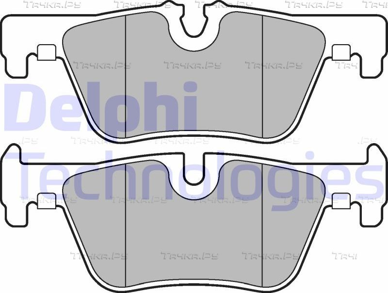 Тормозные колодки Delphi (Low-Metallic) задние для BMW 1 II (F20/F21) 2011-2019. Артикул LP2286