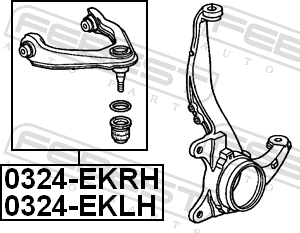 Поперечный рычаг Febest передний левый для Honda Civic V 1996-1996. Артикул 0324-EKLH