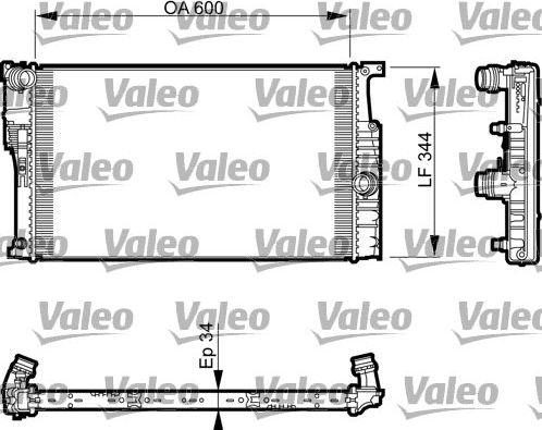 Радиатор охлаждения двигателя Valeo (алюминий). Артикул 735493