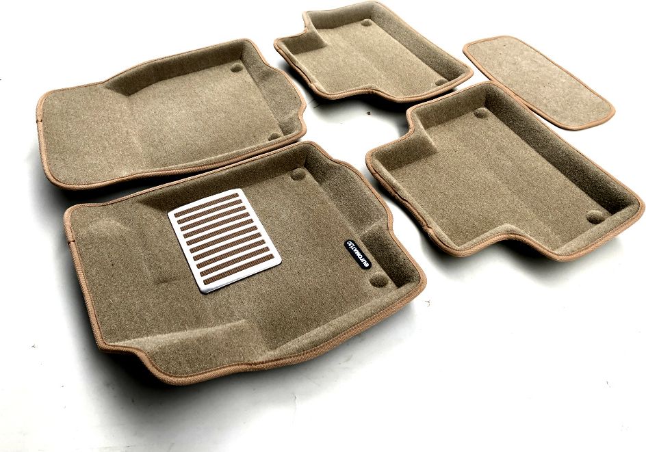 Коврики текстильные Euromat 3D Lux для салона Land Rover Range Rover Evogue 2011-2018 Бежевые. Артикул EM3D-003103T