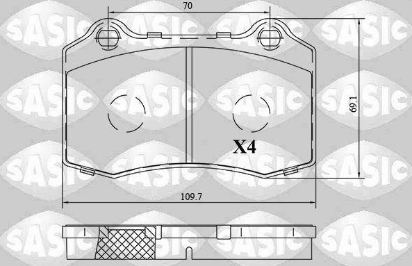 Тормозные колодки Sasic. Артикул 6210093