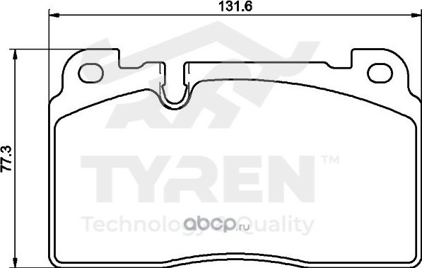 Колодки тормозные дисковые | перед | (Tyren). Артикул TYR1222481