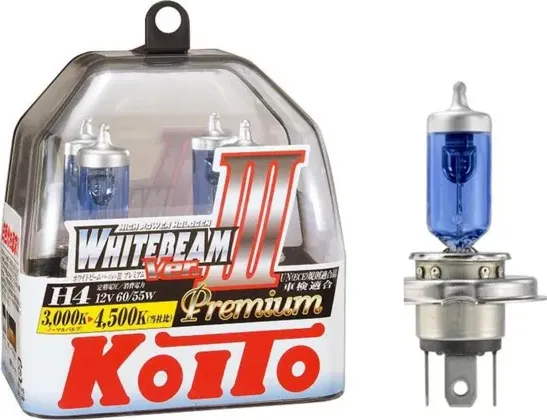 ЛАМПА ВЫСОКОТЕМПЕРАТУРНАЯ WHITEBEAM PREMIUM, КОМПЛЕКТ 2 ШТ. (Koito). Артикул P0744W