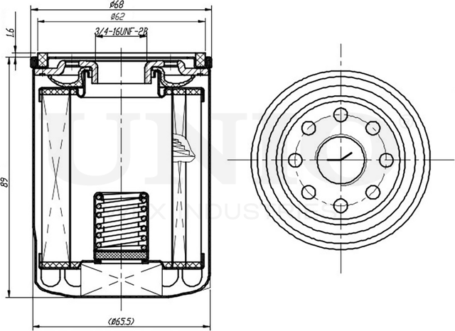 Фильтр масляный (Unio). Артикул FLT-20021