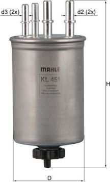 Топливный фильтр Mahle. Артикул KL 451