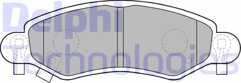 Тормозные колодки Delphi (Low-Metallic). Артикул LP1500