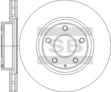 Тормозной диск Sangsin Hi-Q передний для Mazda CX-3 I 2015-2026. Артикул SD4440