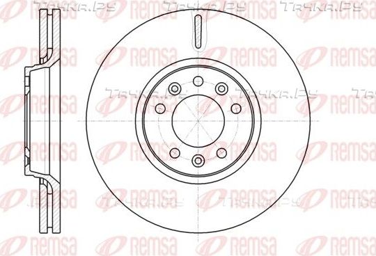 Тормозной диск Remsa передний для Peugeot 407 2004-2011. Артикул 61054.10