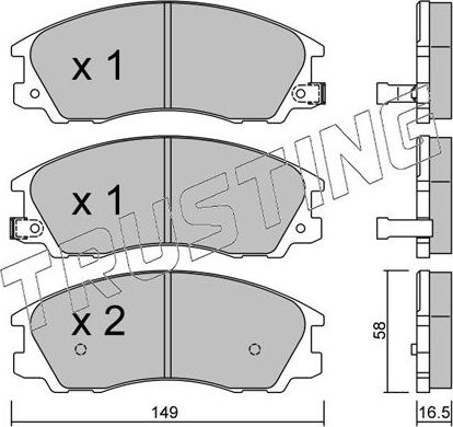 Тормозные колодки Trusting. Артикул 522.0