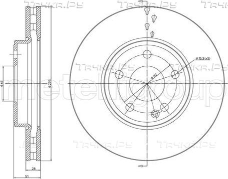 Тормозной диск Metelli. Артикул 23-1439C
