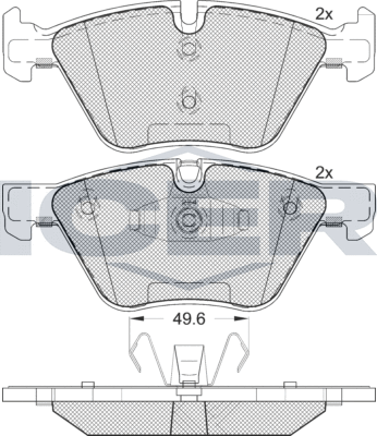 Тормозные колодки Icer. Артикул 181795