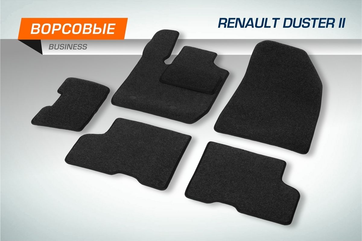 Коврики AutoFlex для салона Renault Duster II (передний и полный привод) 2021-2026. Артикул 5470103