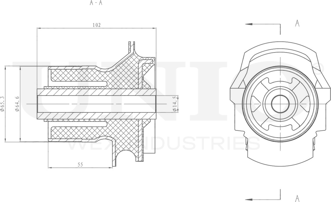 Сайлентблок балки (Unio). Артикул RMP-20153
