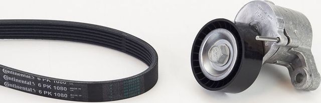 Приводной ремень поликлиновой с роликами (комплект) ContiTech для SEAT Toledo IV 2015-2019. Артикул 6PK1080K4