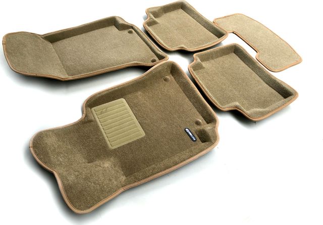 Коврики текстильные Euromat 3D Business для салона Mercedes-Benz CLS-Класс C257 2018-2026 Бежевые. Артикул EMC3D-003519T