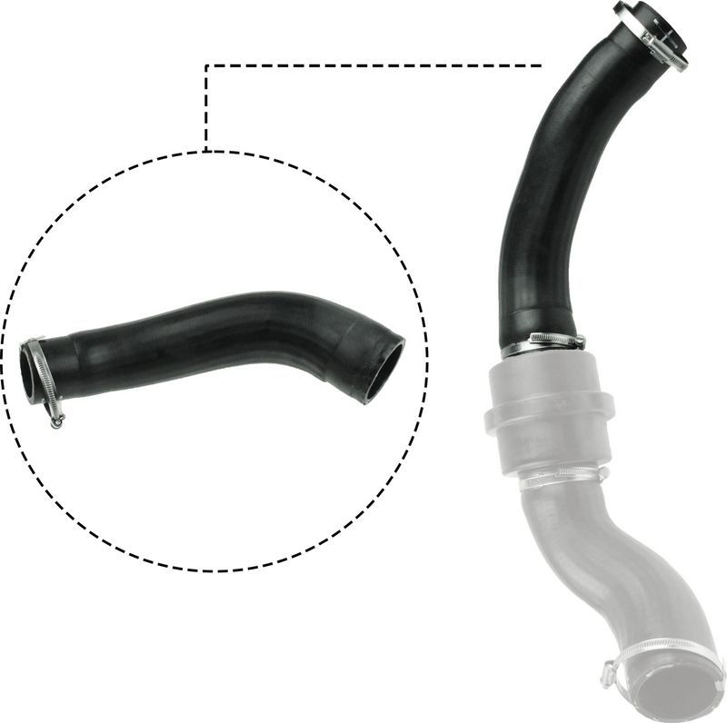 Патрубок интеркулера Gates (AEM (этилен-акрилатный каучук)). Артикул 09-0629