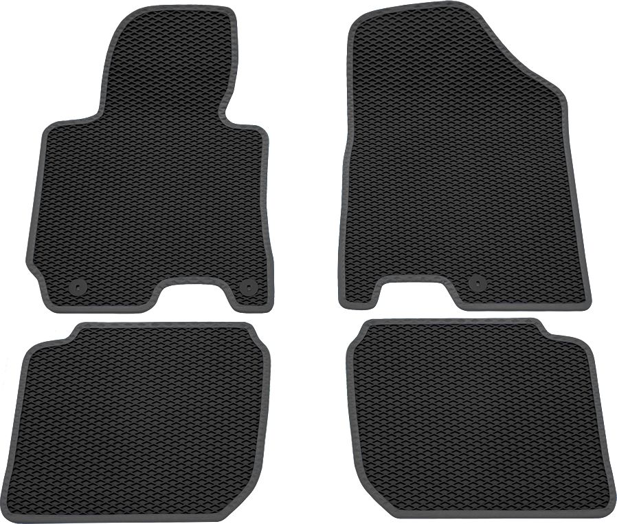 Коврики Rezkon EVA для салона Kia Cerato III 2013-2018 Серый кант. Артикул 9021010202