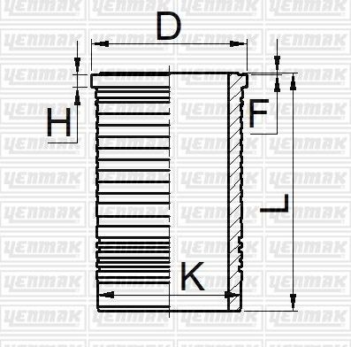 Гильза цилиндра Yenmak (Серый чугун). Артикул 51-05203-000
