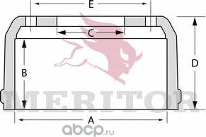 Барабан тормозной MERCEDES задний (410x220/240 h=306) (1шт.) MERITOR (Arvinmeritor). Артикул MBD1004