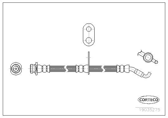 Тормозной шланг Corteco передний для Suzuki SX4 I (Classic) 2006-2014. Артикул 19035275
