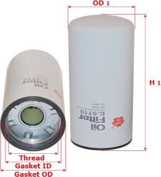 Масляный фильтр Sakura. Артикул C-5710