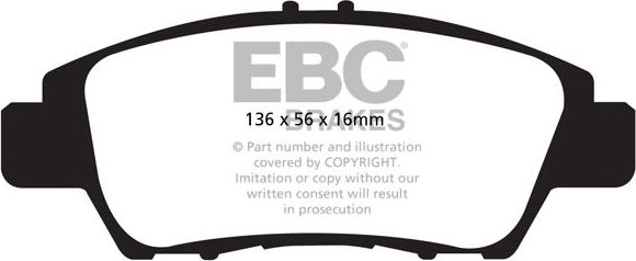 Тормозные колодки EBC Brakes. Артикул DP22041