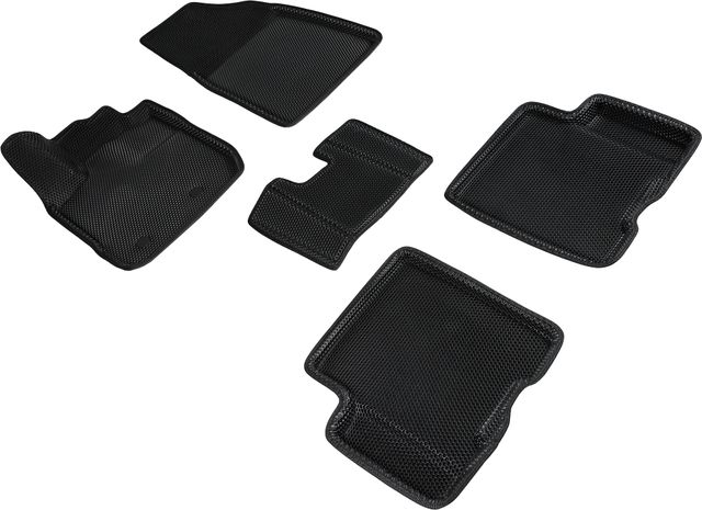 Коврики Seintex 3D EVA Соты для салона Renault Arkana I 2019-2026 ЧЕРНЫЕ. Артикул 95172