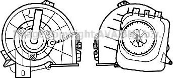 Вентилятор, мотор печки (отопителя) салона AVA для Opel Tigra B 2004-2010. Артикул OL8610