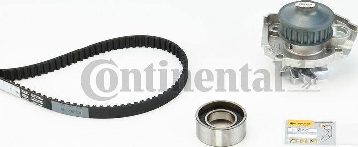 Помпа (водяной насос) с комплектом ремня ГРМ ContiTech. Артикул CT999WP1
