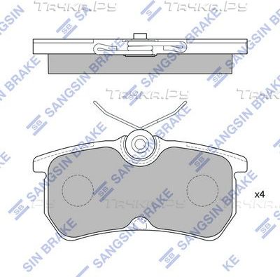Тормозные колодки Sangsin Hi-Q задние для Ford Fiesta V 2005-2008. Артикул SP1865