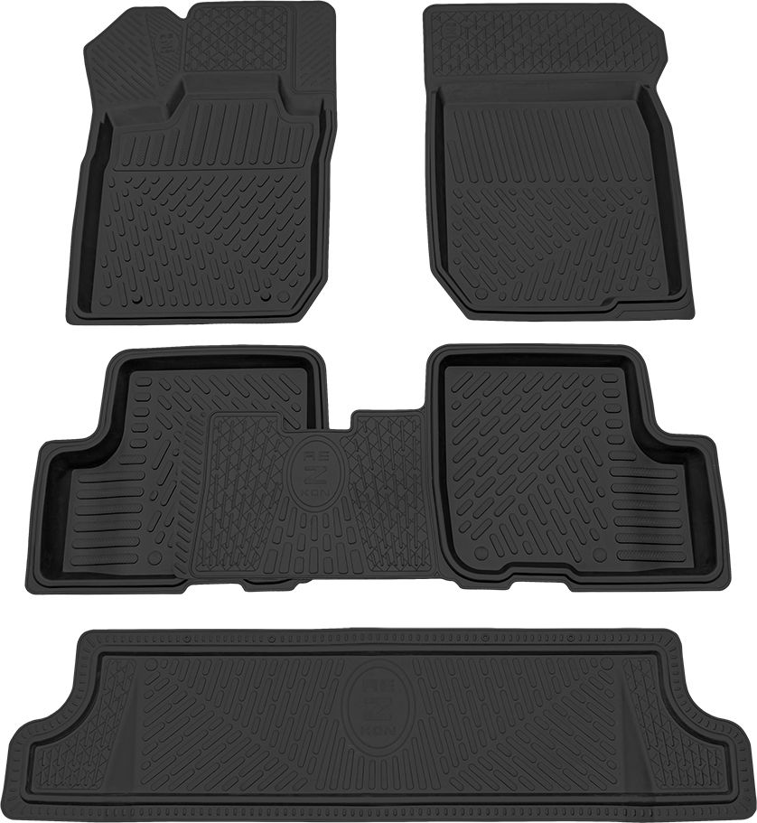 Коврики Rezkon резиновые для салона Lada Largus 7-мест. 2012-2026. Артикул 1039020300