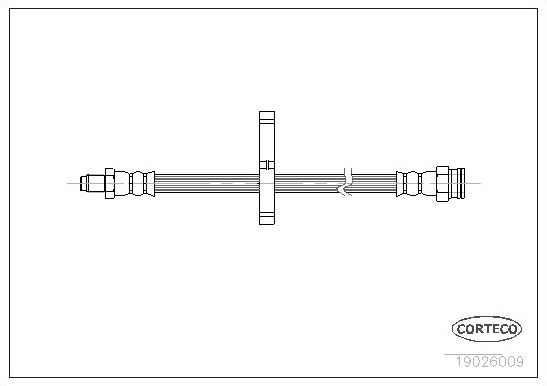Тормозной шланг Corteco задний правый для Fiat Ducato II 1994-2002. Артикул 19026009